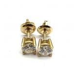 14K' Marked Earrings 0.25'- weight is measured