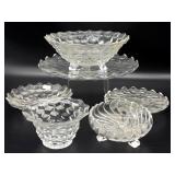 Fostoria American Footed Plates and Bowls 12' and