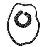 Klassic Statement Brand Unmarked Black Bracelet