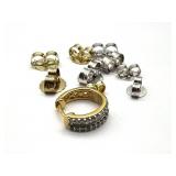 925' Marked Earring and 925' Marked Earring