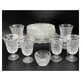 American Fostoria Plates and Cups- (1) 9.5'