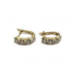 925' Marked Earrings 0.5'- weight is measured