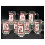 (8) Wellington Crusaders Glass Mugs 5.5'