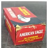 (50) Rnds. .30 Carbine, 110 Gr. American Eagle