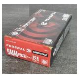 (50) Rnds 9mm 124 Gr FMJ, Federal