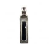 ï¿½950ï¿½ Marked Pendant with Onyx Stone 1.25ï¿½-