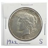 1922-S Peace Dollar