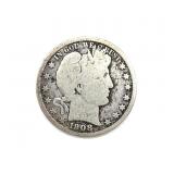 1908-D Barber Half Dollar