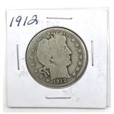 1912 Barber Half Dollar