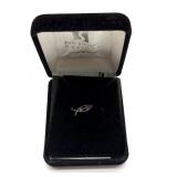 ï¿½Sterlingï¿½ Marked Fish Tie Pin 0.5ï¿½- weight is