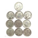 (10) Roosevelt Dimes : 1946-1964