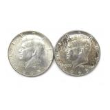 (2) 1965 Kennedy Half Dollars