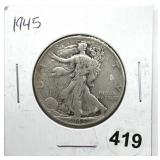 1945 Walking Liberty Half Dollar