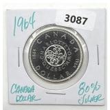 1964 Canada Silver Dollar