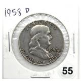 1958-D Franklin Half Dollar