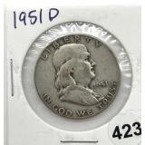 1951-D Franklin Half Dollar