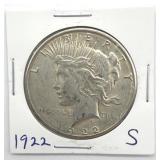 1922-S Peace Dollar