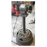 6ï¿½ Bench Grinder On Pedestal w/ Wheel Base