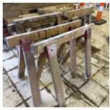 (4) Wooden Saw Horses 36ï¿½x28ï¿½