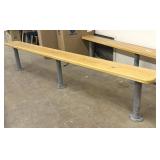 (1)Wood Bench with Metal Legs 96' x 9' x 19'