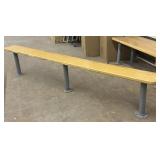 (1)Wood Bench with Metal Legs 96' x 9' x 19'
