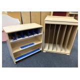 (2) Wooden Child Sized Storage Shelves