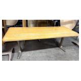 Shorter Wood Table with Metal Legs 72' x 30' x