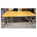 Shorter Wood Table with Metal Legs 60' x 30' x