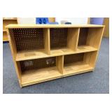 Wooden Cubby Storage, Casters 48x13x31'