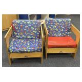 (2) ChildCraft Wood Children's Chairs 17.5' x 20'