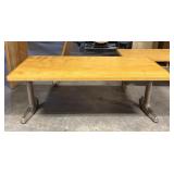 Shorter Wood Table with Metal Legs 60' x 30' x