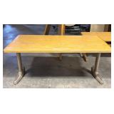 Shorter Wood Table with Metal Legs 60' x 30' x