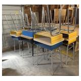 (14) Metal School Desks