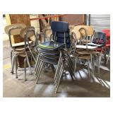(24) School Desk Chairs , Small & Large