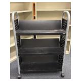 Metal Rolling Library Cart 32' x 14.5' x 44.5'