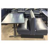 Table and Double-Sided Booth Seat