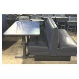 Table and Double-Sided Booth Seat