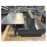 Table and Double-Sided Booth Seat