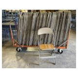 (37) Vintage Metal and Wood Folding Chairs and
