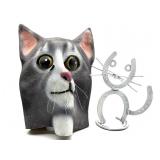 Cat Mask and Homemade Horseshoe Cat Figure 10.5'