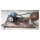 Mounted Wire Wheel & Electric Motor