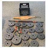 Plastic Weights, Plastic 41' Weight Bar, Belt,