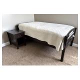 Twin bed and night stand