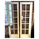 Vintage Pair of 10-Pane French Doors 23.5' x