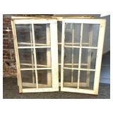 (4) Vintage 6-Pane Windows 18.5' x 34'- glass