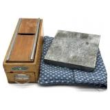 Japanese Sharpening Box and Sharpening Stone with