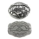 (2) Belt Buckles : Bowhunting and Meter Engineers