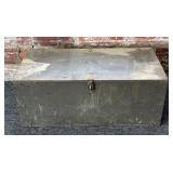 Vintage 1951 US Military Wood Footlocker Trunk