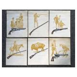 (6) Bob Wood Western Prints : The Colt Walker,