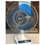 Vintage Galaxy 16' Oscillating Fan - powered on